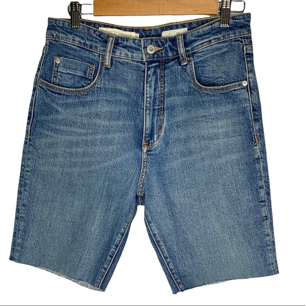 PILCRO and the LETTERPRESS Jean Cut Off Shorts